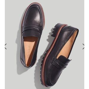 MADEWELL The Corinne Lugsole Loafer in True Black. Lightly loved.